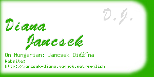 diana jancsek business card